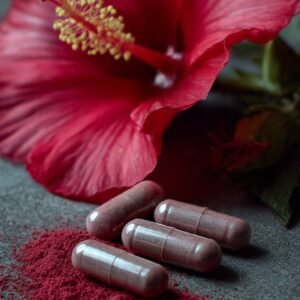 hibiscus — 100% pure herbal veggie capsules heart healthy, cooling & antioxidant rich botanical support be well. be whole. be you.