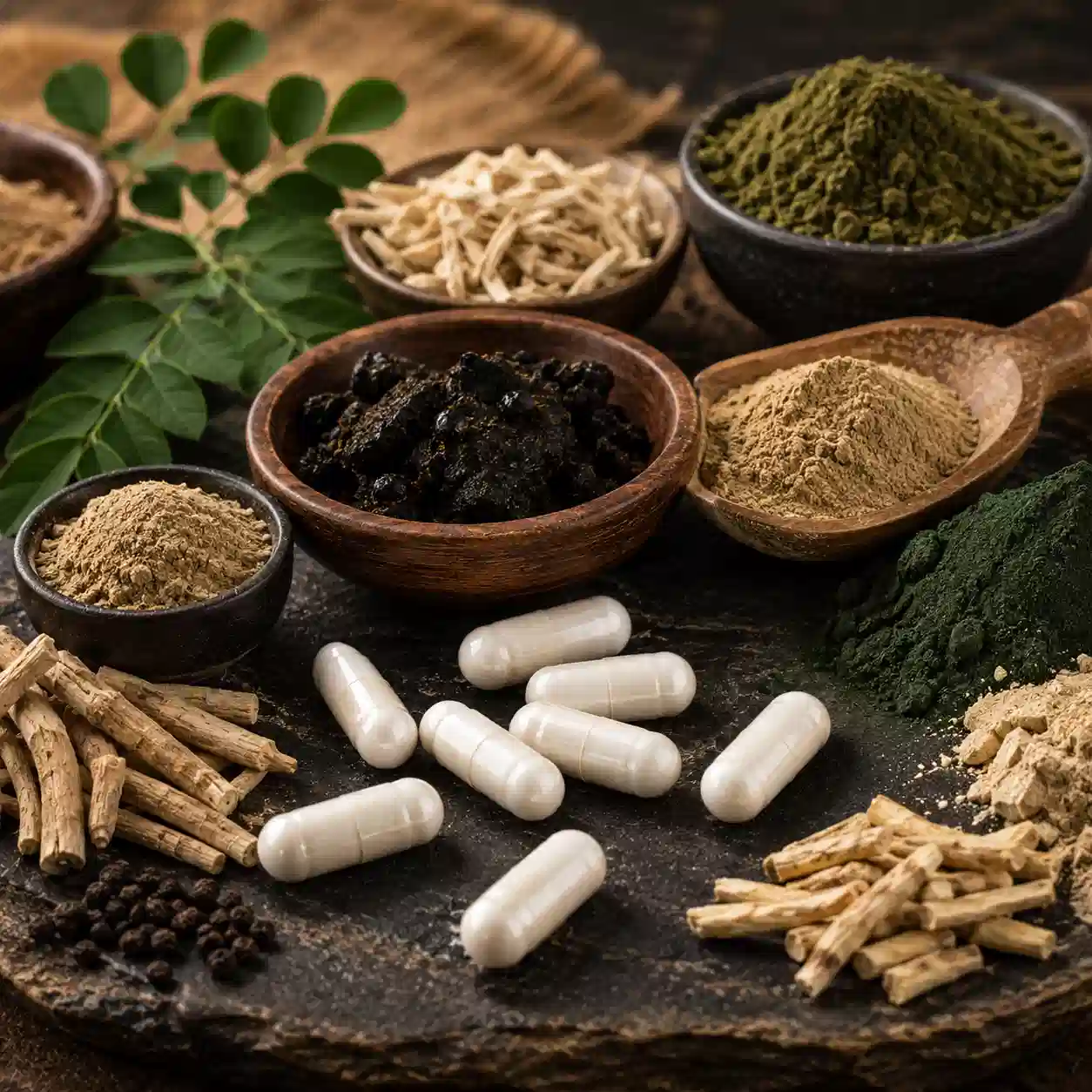 White capsules with botanical ingredients used in GrizzlyBear
