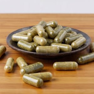 herbal capsules on a table